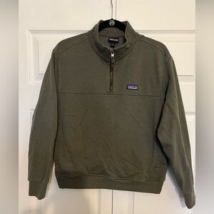 Patagonia Ahnya Cotton Pullover, Large, Olive Green